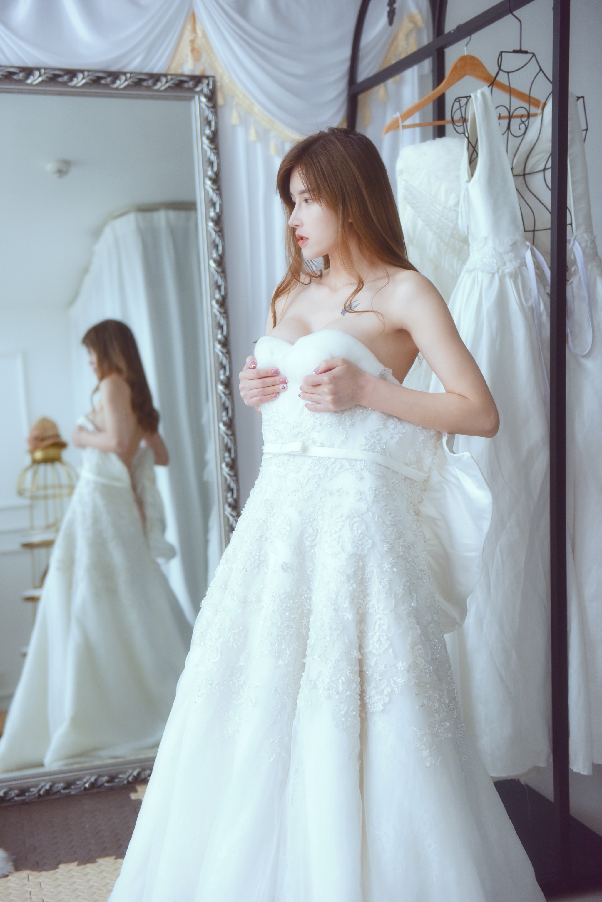 鹿八岁baby - NO.033 白色婚纱 [59P1V]-XikXak